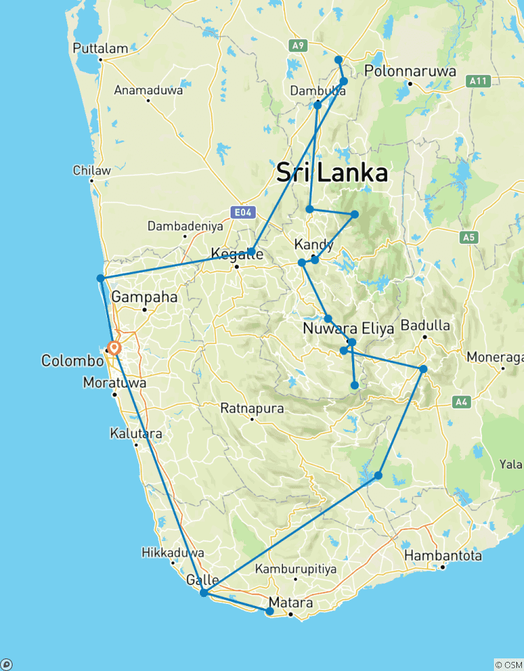 Circuito Romance del paraíso de la Luna de Miel Sri Lanka 14 Días (Media pensión Lujo 5*)