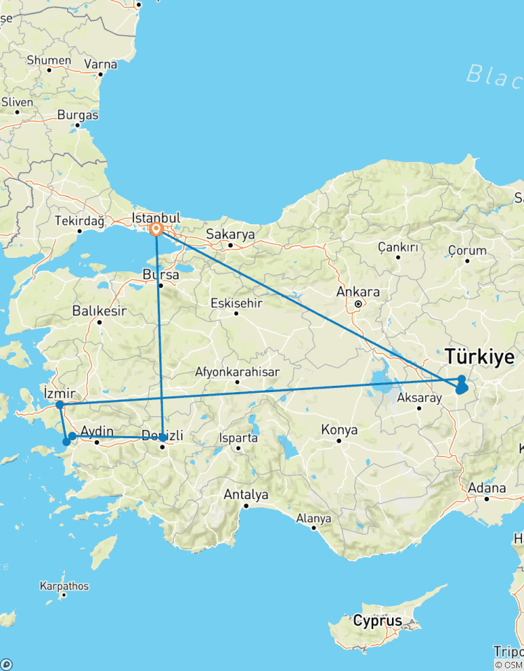 Circuito Excursión de 4 días Capadocia - Éfeso y Pamukkale desde Estambul