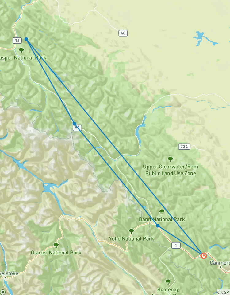 Athabasca - Moraine, Louise & Peyto Seen Rundreise