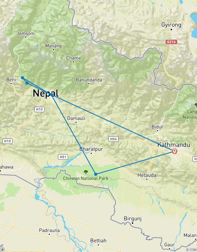 Flitterwochen in Nepal , Rundreise