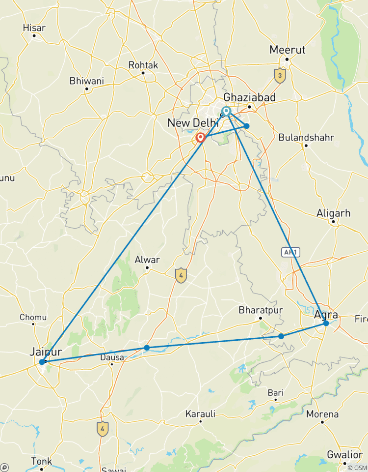 7 Days Golden Triangle Tour (Taj Mahal Sunset/Sunrise) Delhi Agra Jaipur Tour Tour