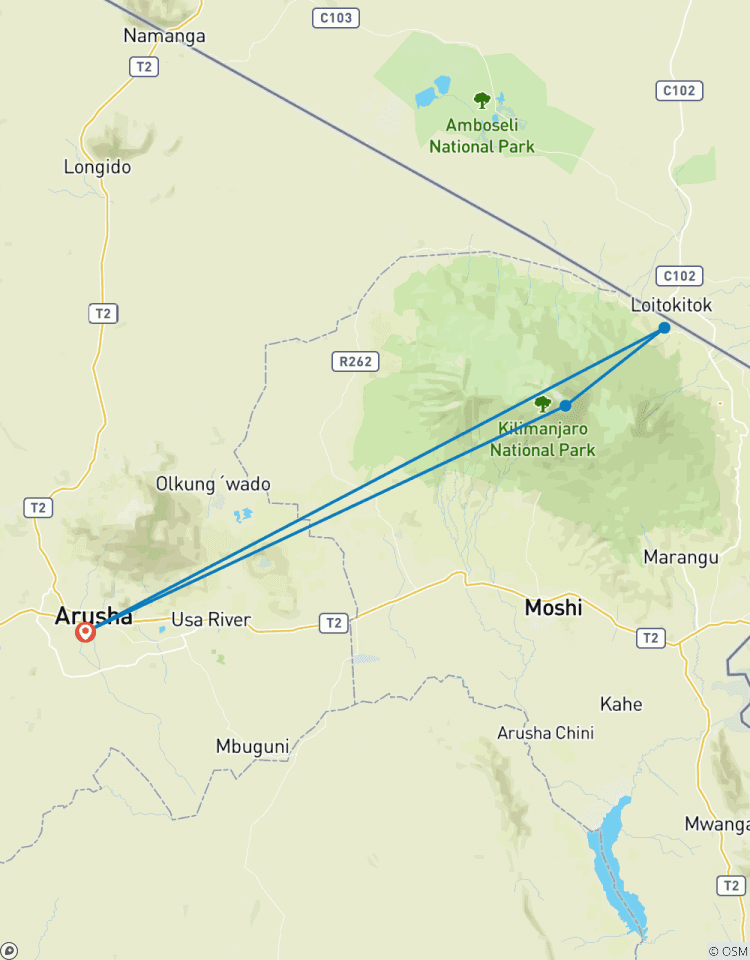Circuito Ruta Kilimanjaro-Rongai Senderismo de 7 Días