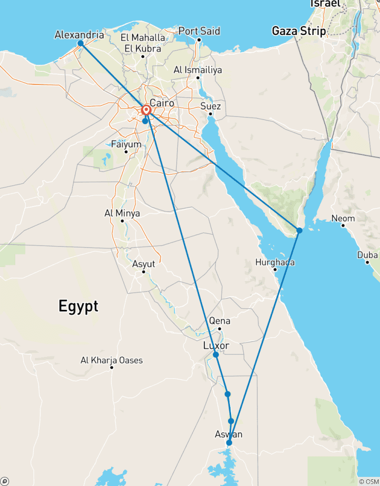 16 jours - Le Caire, Alexandrie, croisière sur le Nil et Sharm El Sheikh (visite du musée GEM) circuit