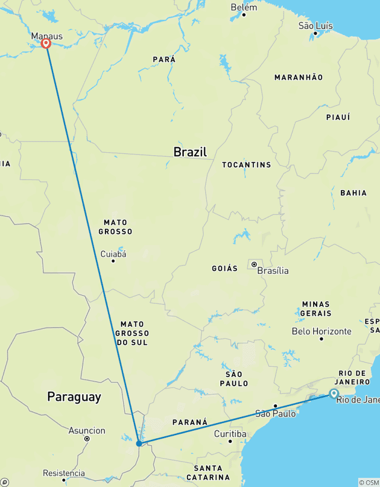 Rio de Janeiro, Iguassu Falls and Amazon Rainforest Experience Tour