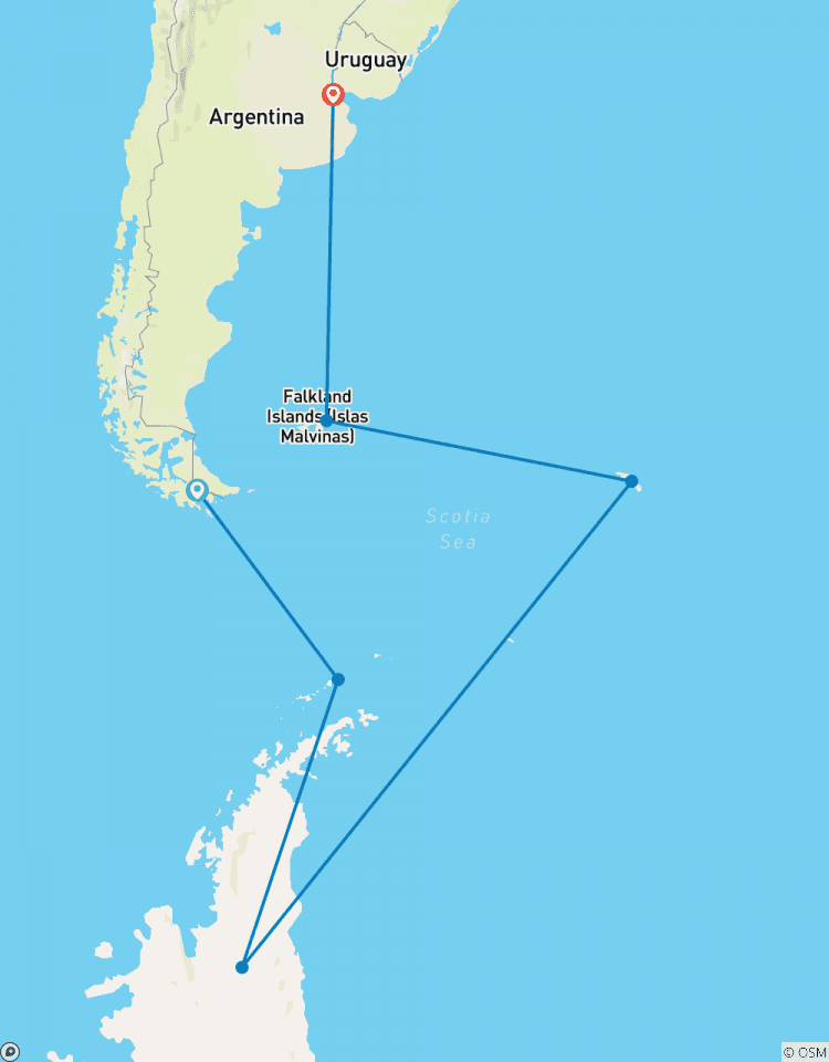 Aventure en Antarctique (23 jours) circuit