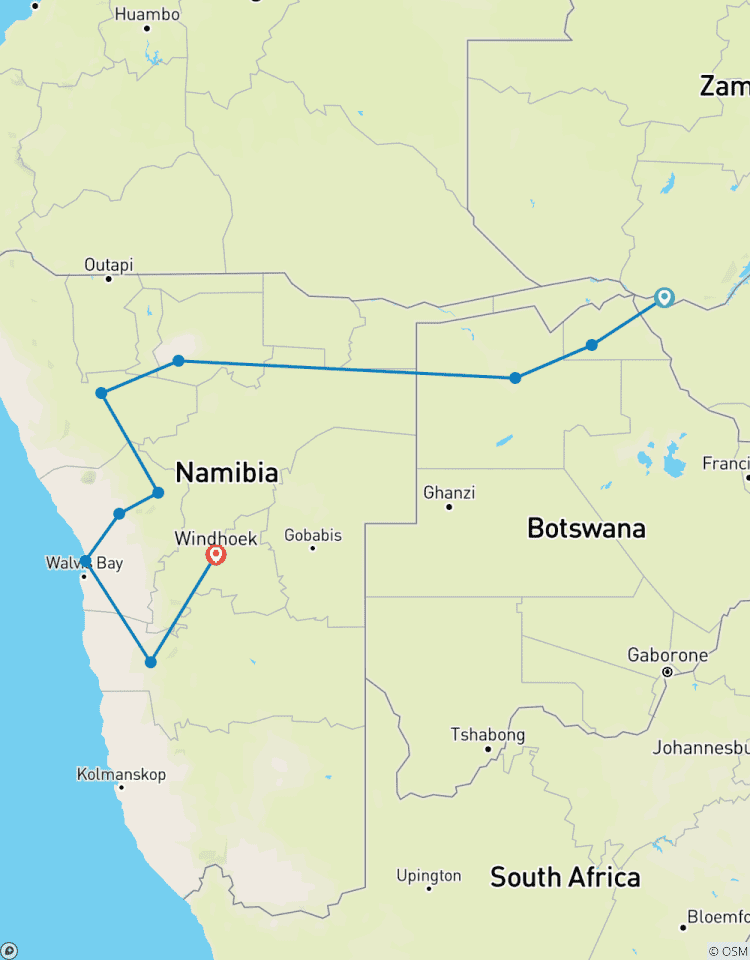 Watervallen, Botswana & Namibië - 14 dagen-rondreis