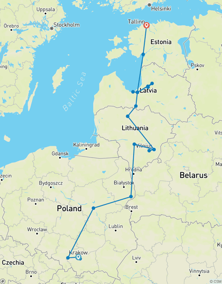 Polen und Baltikum Entdeckungsreise - 13 Tage Rundreise