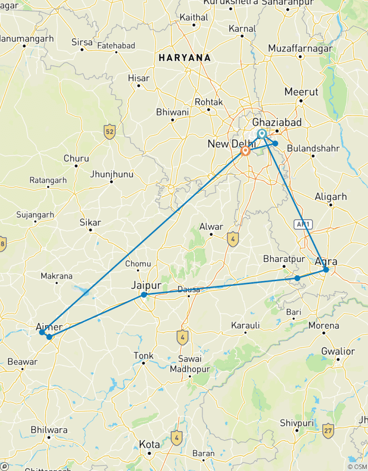 7 Dagen Gouden Driehoek Tour met Ajmer Pushkar-rondreis