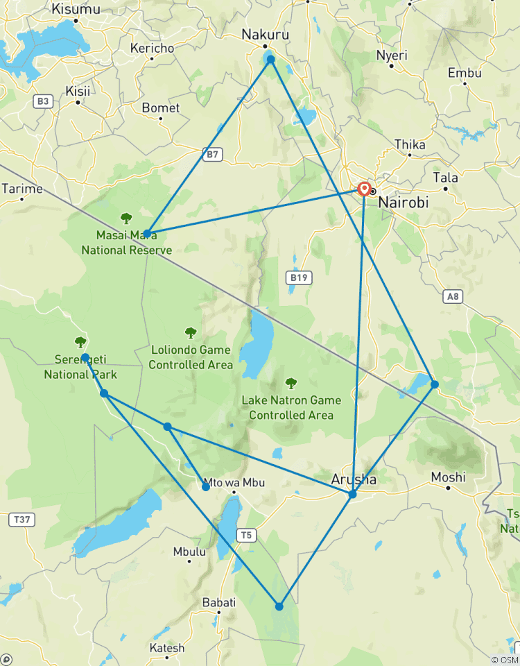 Circuito Safari de 12 días en lodge de lujo por lo mejor de Kenia y Tanzania
