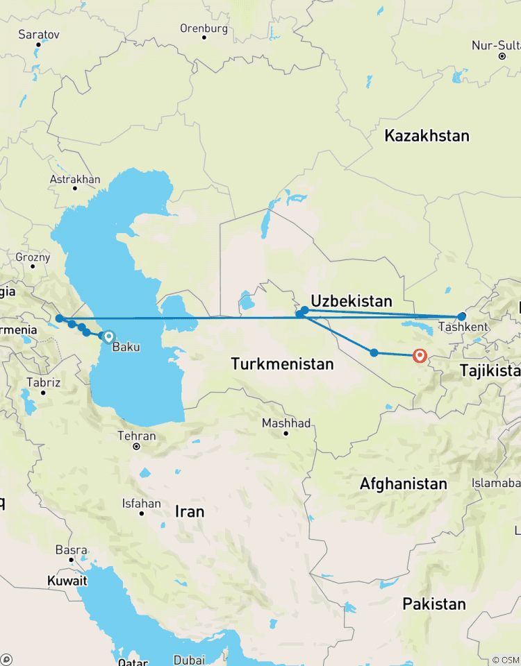 Seidenstraße Privatrundreise: Aserbaidschan und Usbekistan - 14 Tage Rundreise