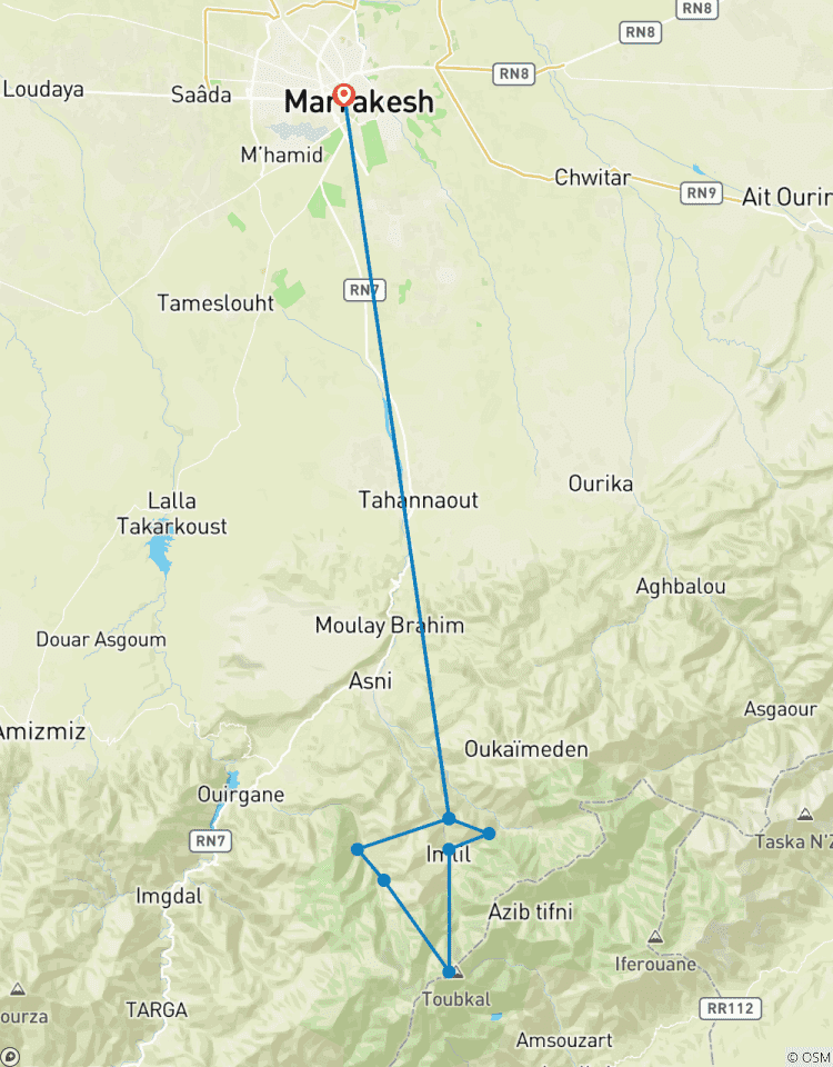 5-Day Atlas Loop: Toubkal Summit & Hidden Valleys Tour