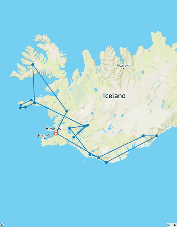 Circuito Excursión en Minibús de 5 Días con Cueva de Hielo y Excursión a los Glaciares- Lo que hay que ver en Islandia en 5 días: Círculo Dorado, Laguna Glaciar de la Costa Sur, Snaefelsness