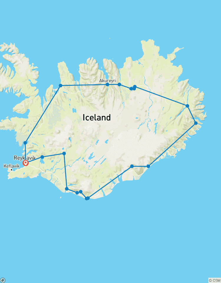 Circuito Circuito de 6 días en minibús por Islandia en invierno