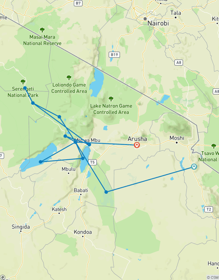 Circuito Safari espectacular de 10 días por Tanzania