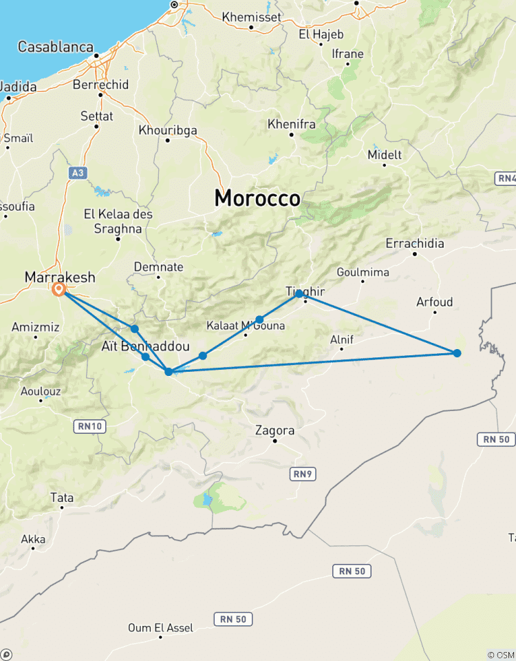 Marrakech to Merzouga Desert Tour in 5 Days Tour