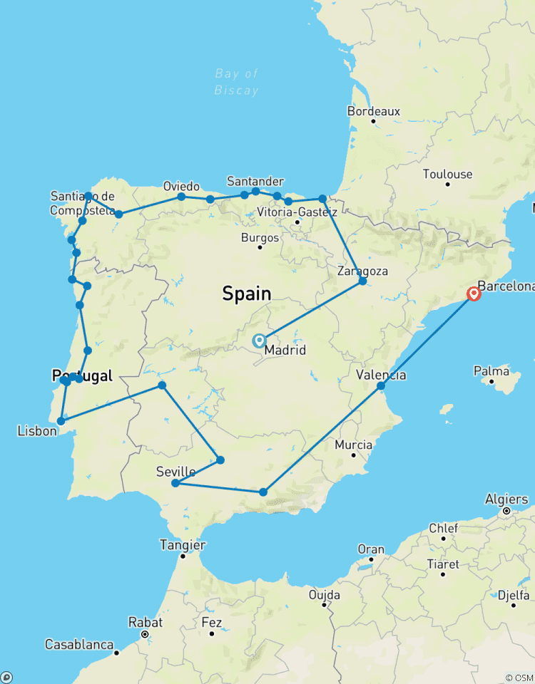 Circuito Madrid y la Península Ibérica, 22 días