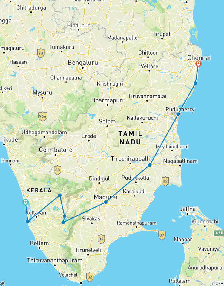 Circuito Esencia del idílico sur de la India