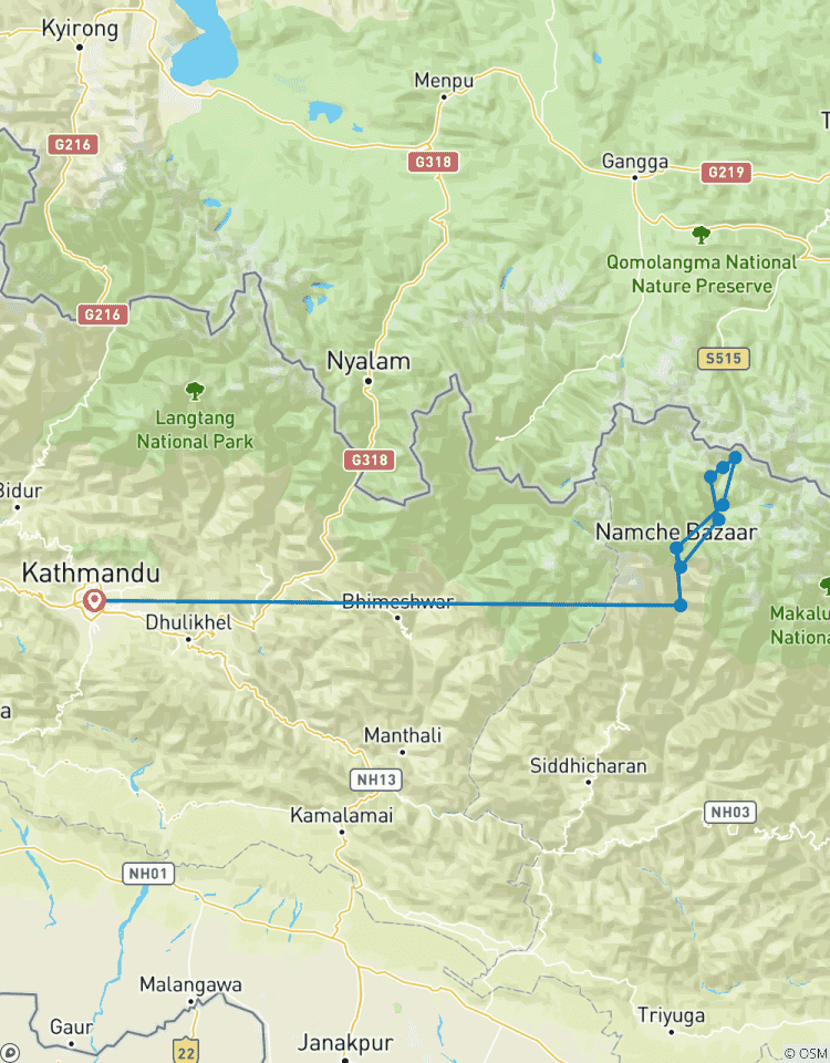 Trek du camp de base de l\'Everest - 15 jours circuit