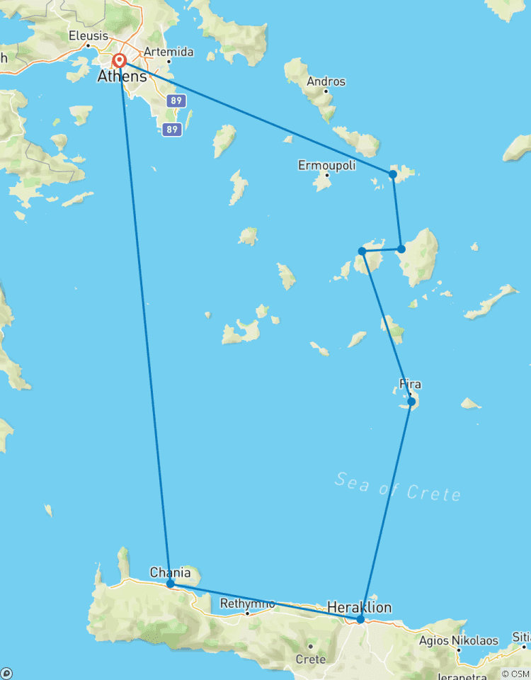 15-Day Best of the Cyclades: Mykonos, Paros, Naxos, Santorini & Crete Tour