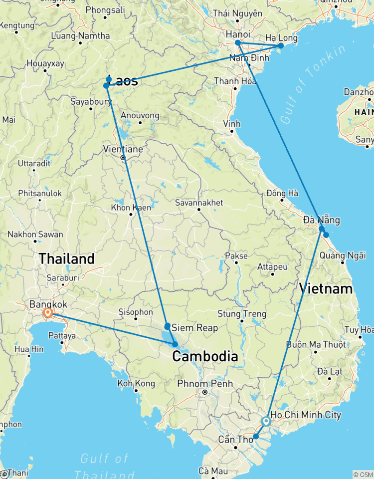 Vision of Vietnam, Laos, Cambodia and Thailand Tour 18 Days 17 Nights Tour