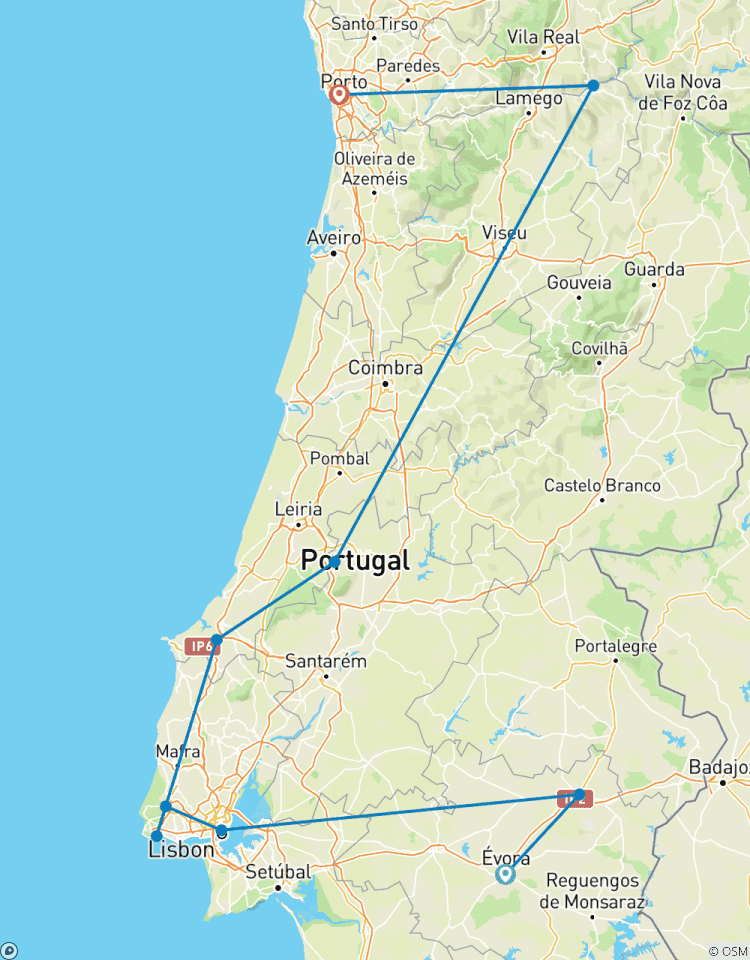Highlights of Portugal - Lisbon, Alentejo, Sintra, Porto and Douro Valley Tour