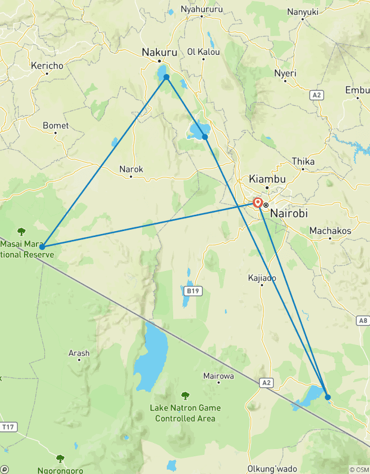 Beleef de meest authentieke, persoonlijke & goedkoopste 8-daagse Kenia privé budgetsafari van Nairobi naar Masai Mara, Lake Nakuru, Lake Naivasha & Amboseli-rondreis