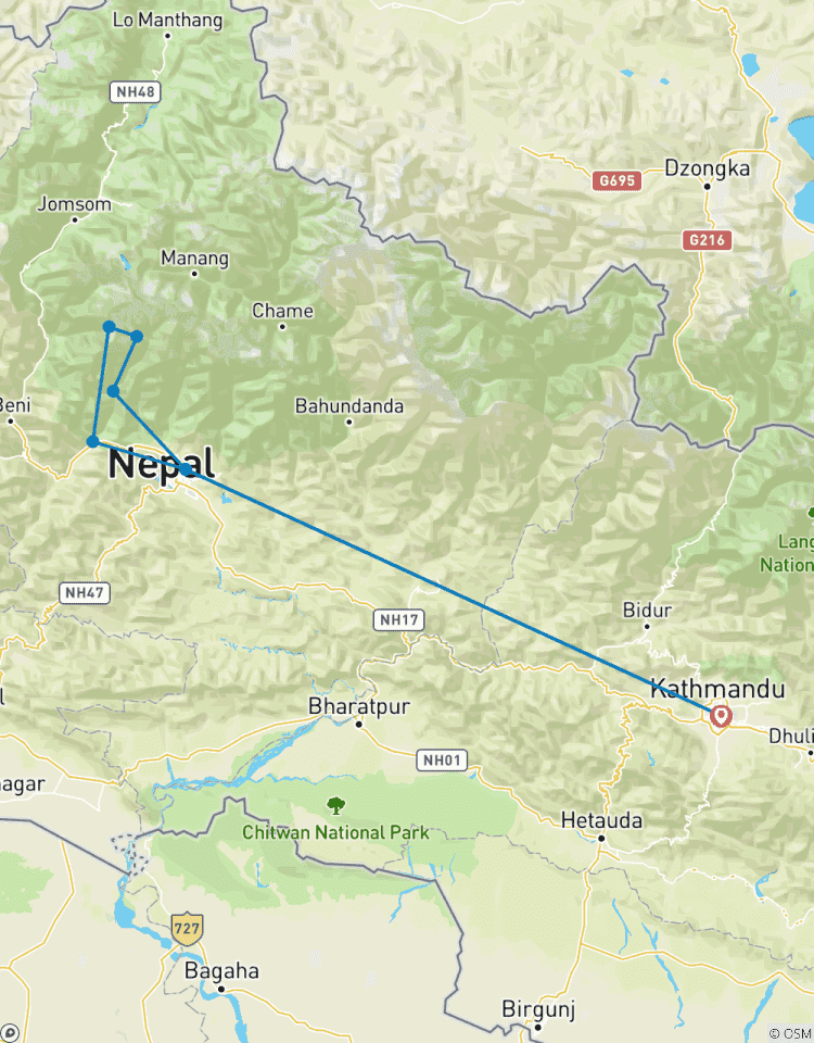 Circuito Trekking al campamento base del Annapurna en 10 días
