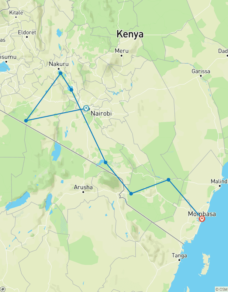 Circuito Safari en vehículo compartido de 8 días en Kenia 2026