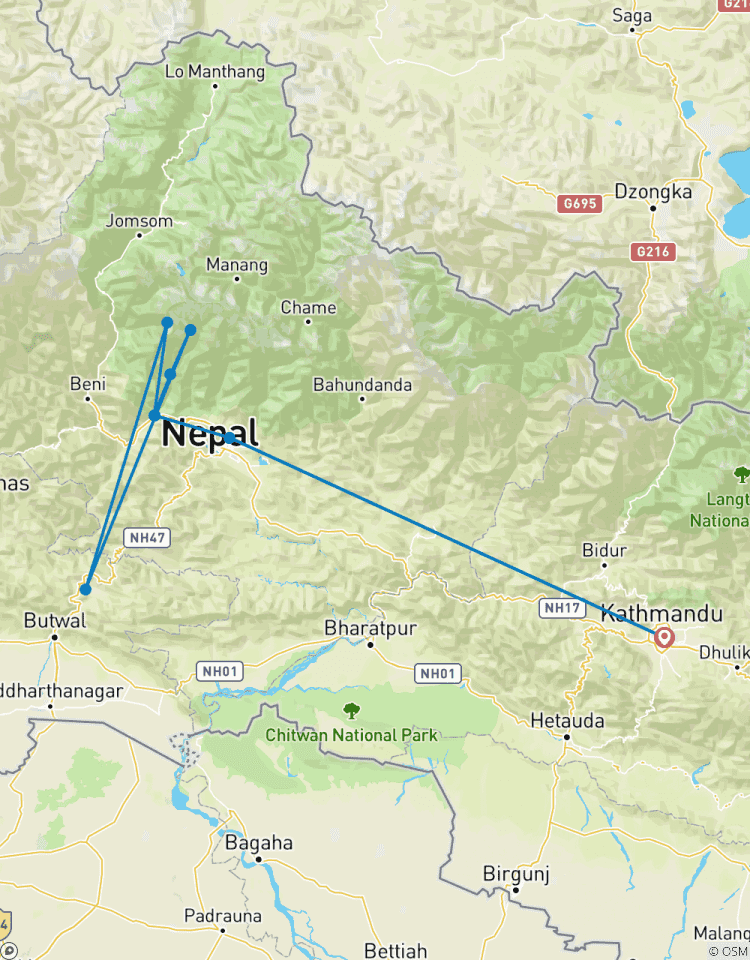 Circuito Excursión corta de 7 días al campamento base del Annapurna