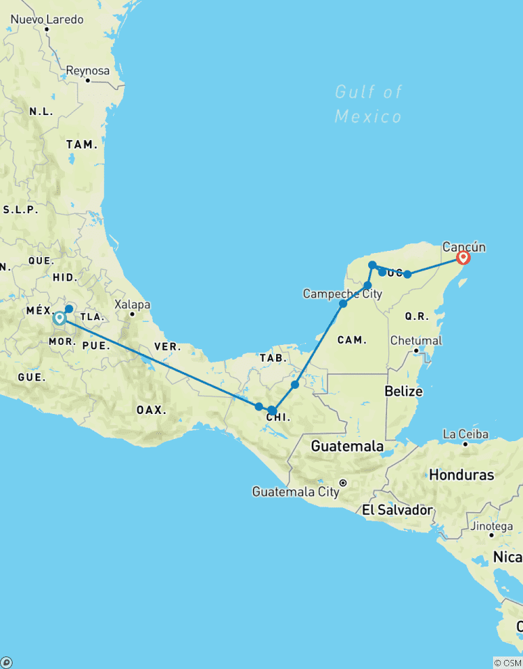Aztèques et Mayas circuit