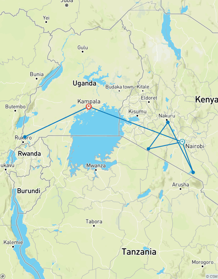 Circuito Safari de 9 días con los mejores gorilas de Kenia y Uganda