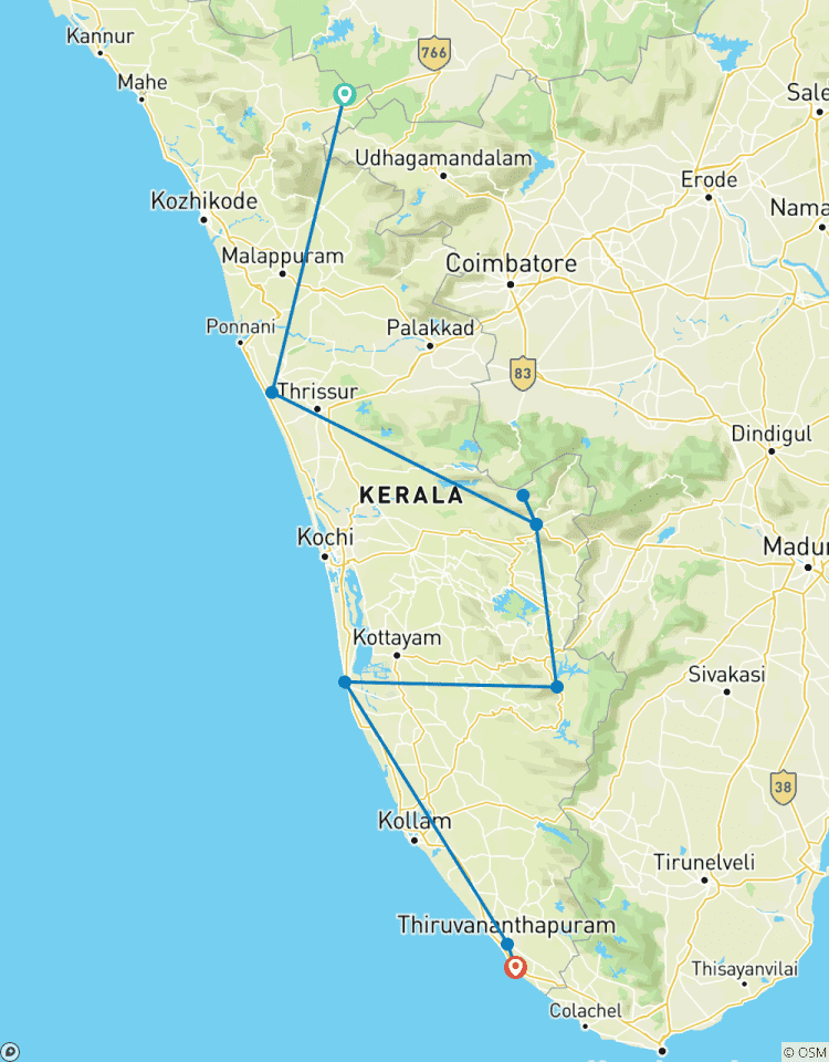 Circuit de 10 jours au Kerala circuit