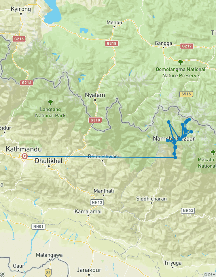 Circuito Excursión al campamento base del Everest - 12 días