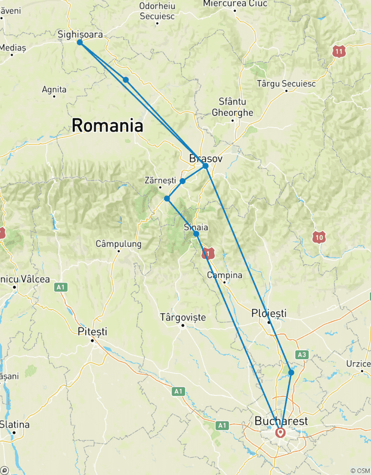 Visite privée de 3 jours du meilleur de la Roumanie au départ de Bucarest : Château de Peles, château de Bran, sanctuaire des ours, Brasov, Sighisoara, Viscri, forteresse de Rasnov et monastère de Snagov avec prise en charge et retour à l\'hôtel.… circuit