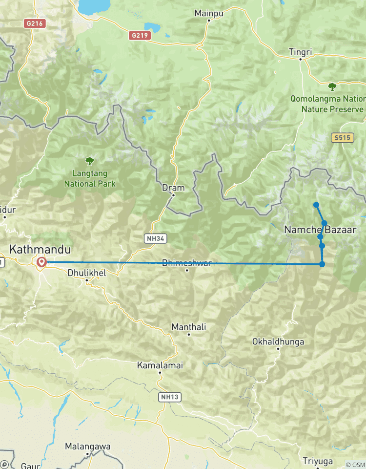 Circuito Ruta de 10 días por el valle de Gokyo