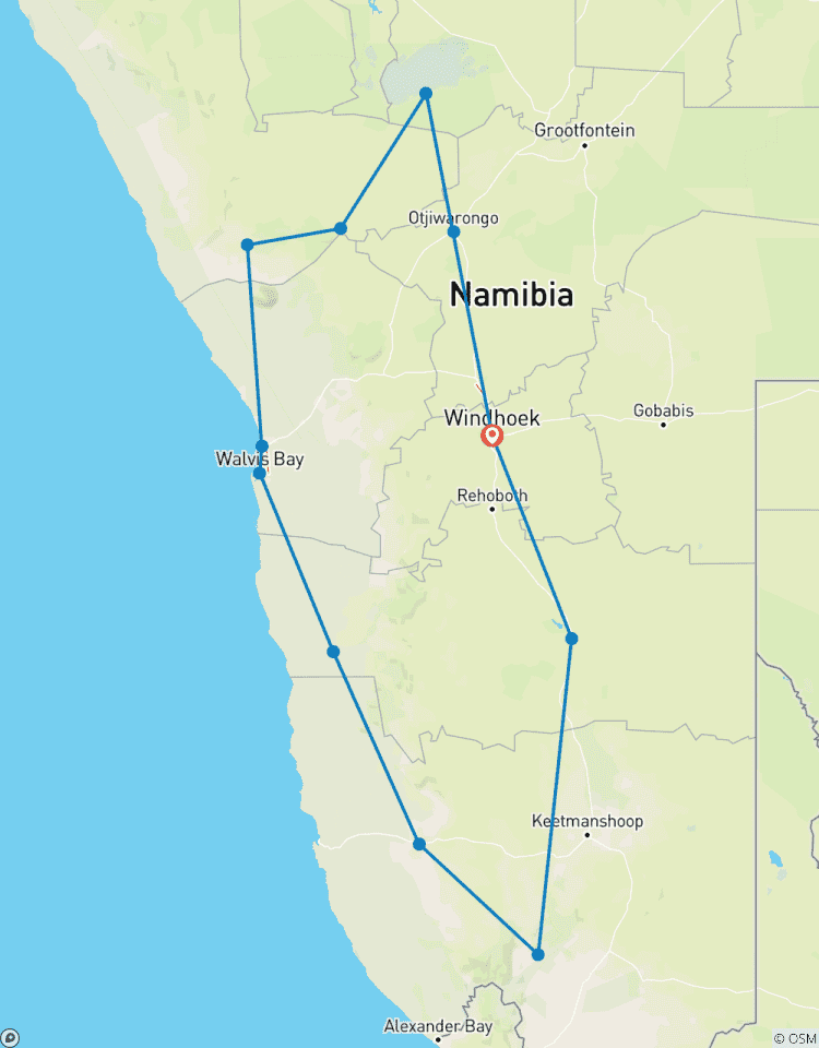 12 Tage Namibia in Plus Auto Lodge Rundreise