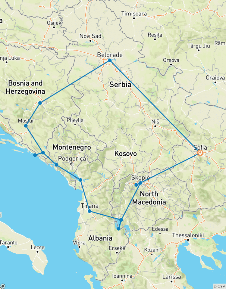 Les Balkans à découvert circuit