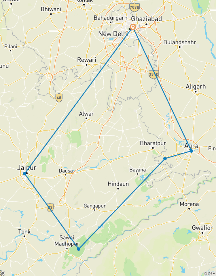 Circuito Triángulo de oro con tigre / 7 noches / hotel 4 estrellas con desayuno / traslado privado