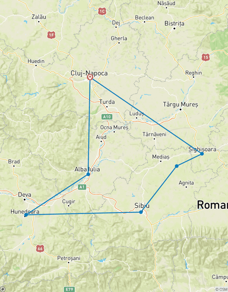 Circuito Circuito privado de dos días a Sibiu y Sighisoara desde Cluj-Napoca