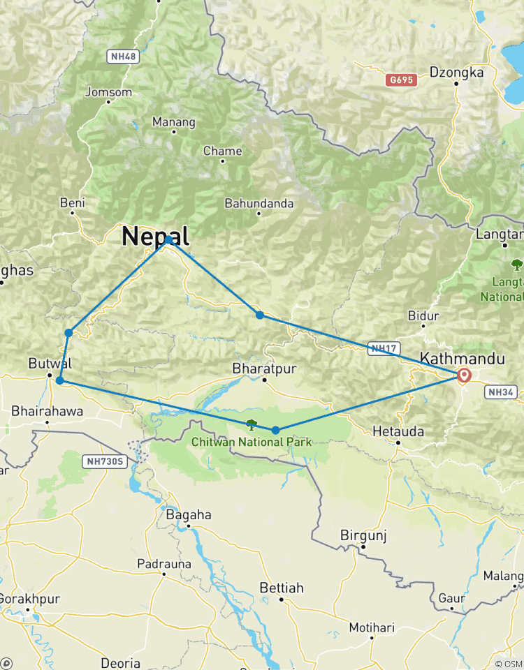 Nepal Highlights & Cultural Tour- Round Trip Tour