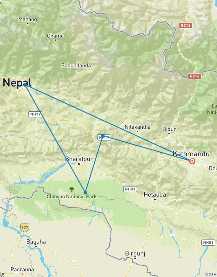 Circuito Viaje de Aventura de 9 Días por Nepal: Katmandú, Rafting, Safari en Chitwan y Parapente en Pokhara