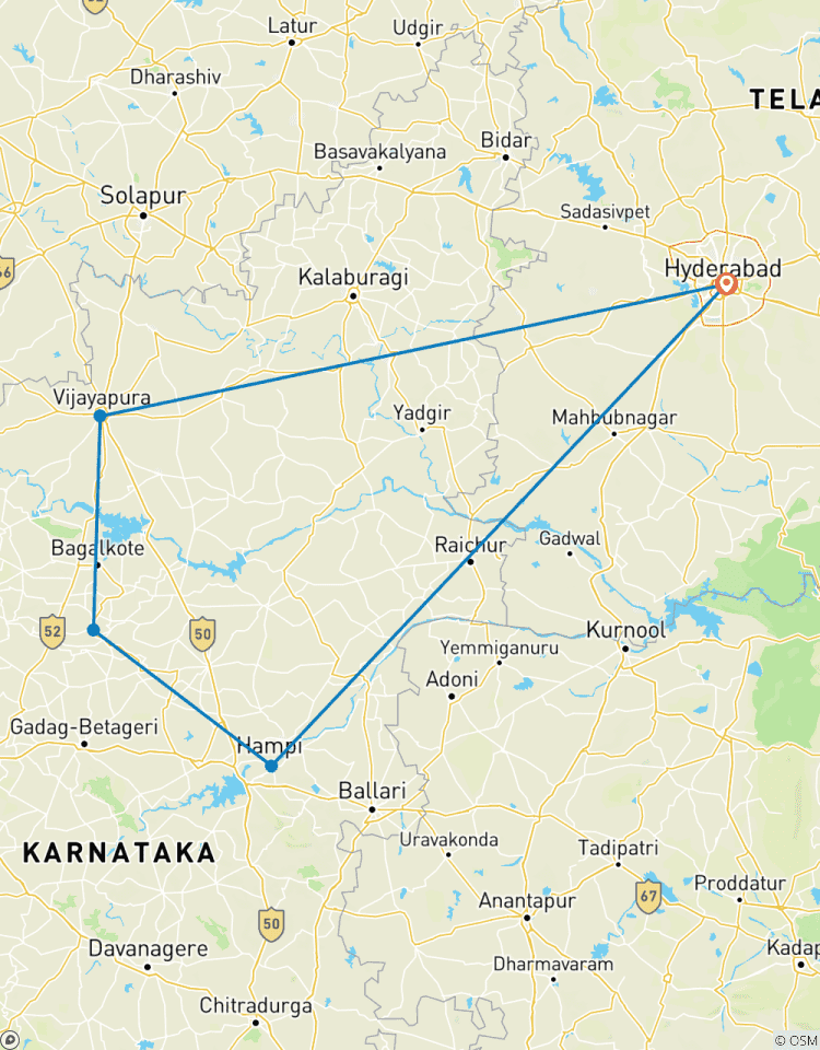 Circuito Reinos al descubierto: de Hyderabad a Bijapur, Badami y Hampi