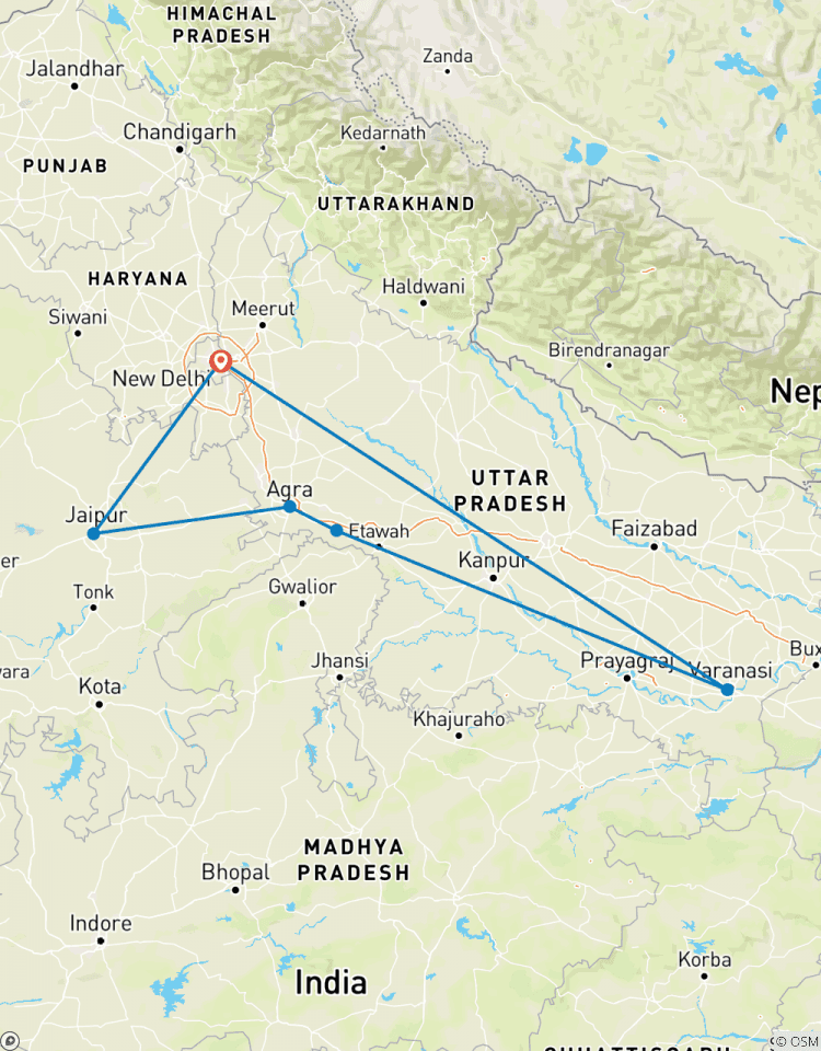 Goldenes Dreieck: Chambal mit Varanasi Safari (alles inklusive) Rundreise