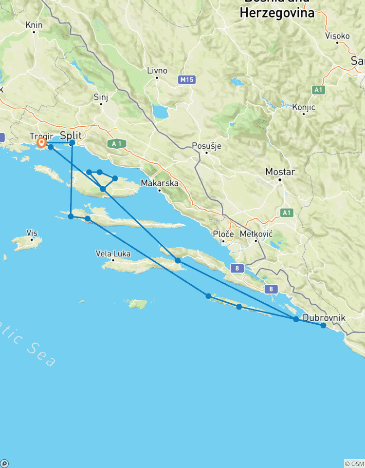 Circuito Crucero de perlas del Adriático