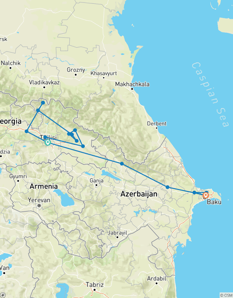 Azerbeidzjan & Georgië Combinatie - Een reis door exotisme, traditie en charme van de oudheid-rondreis