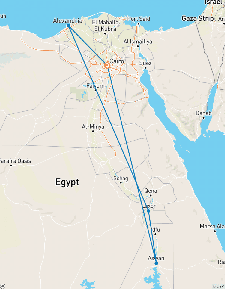 8 Days Cairo, Alexandria, Luxor & Aswan by Train Tour