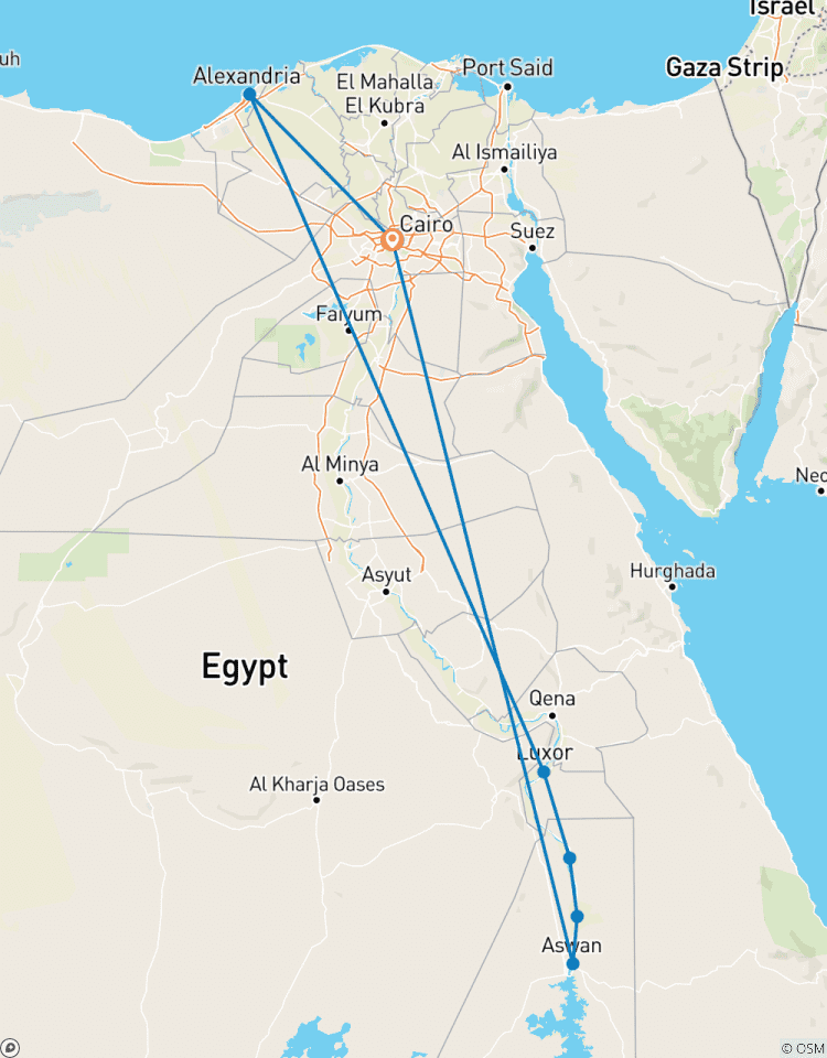 9 Days Cairo, Alexandria & Nile Cruise by Sleeper Train Tour