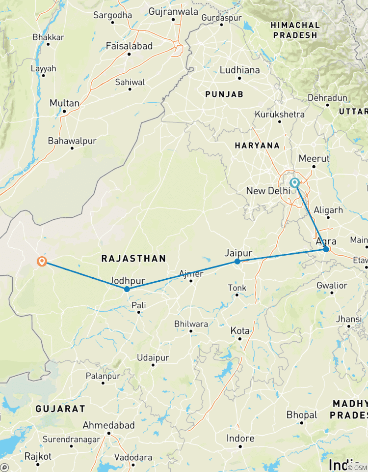 Delhi, Agra, Jaipur & Jaisalmer (Rajasthan) Rundreise
