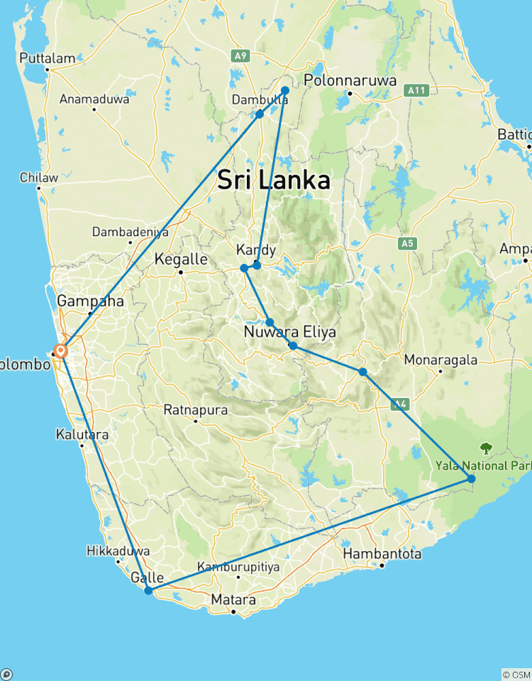 Circuito Sri Lanka esencial 7 días en coche privado