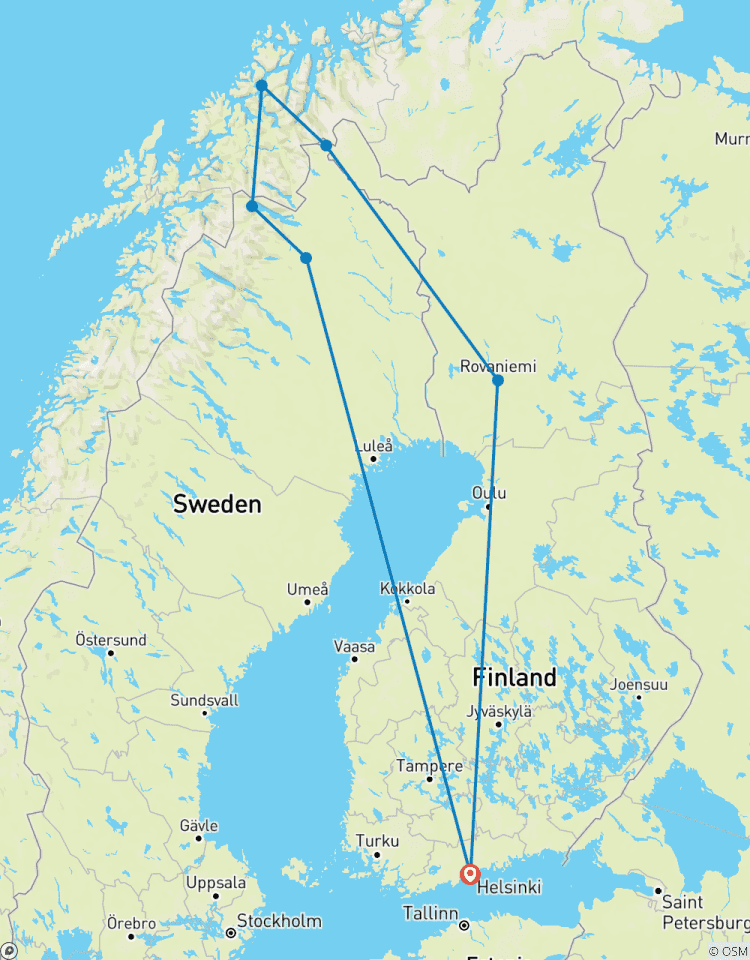 Circuito Gran Recorrido por Laponia - Finlandia, Suecia y Noruega con actividades